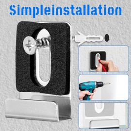 Nogeqi 6 Pcs Metal Mirror Holders for Wall Mounting Stainless Steel Mirror Brackets for Hanging on Wall Heavy Duty Mirror Mounting Clips with Screws for Frameless Mirror Billboard Displays