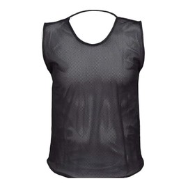 1 X Single Sports Training Bibs Football Rugby Hockey Netball Cricket Volleyball Vests Soccer Sports Club (7 Sizes 13 colours) (XXL, Black)