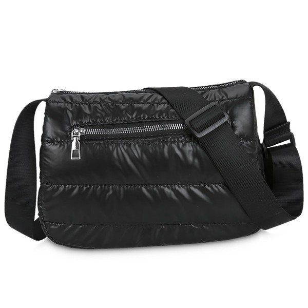 MT's SHOP SH389 Shoulder Bag, Pochette, Compact, Lightweight, Nylon, Glossy,