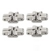 4Pcs Mini Zinc Alloy Cross Hidden Hinge 180 Degree Swing