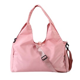 Phlexio Large Gym Bag with Yoga Mat Buckle,Travel Duffle Bag，Waterproof Weekender Bag, Carry On Tote Bags for Women Pink