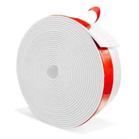 Wide Silicone Weather Stripping, 2 inch (W) x 20 Ft (L) Door Draft Stopper, Silicone Seal Strip for Doors Windows and Shower Glass Gap, White