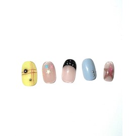 [Self-made] Kiki Unique Nail  - Coffin Egg Tips / [자체제작] 키키 유니크 nail  - 코핀에그 팁