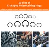 NexSync 250pcs C Type Internal Circlip Hole Clip Snap Ring