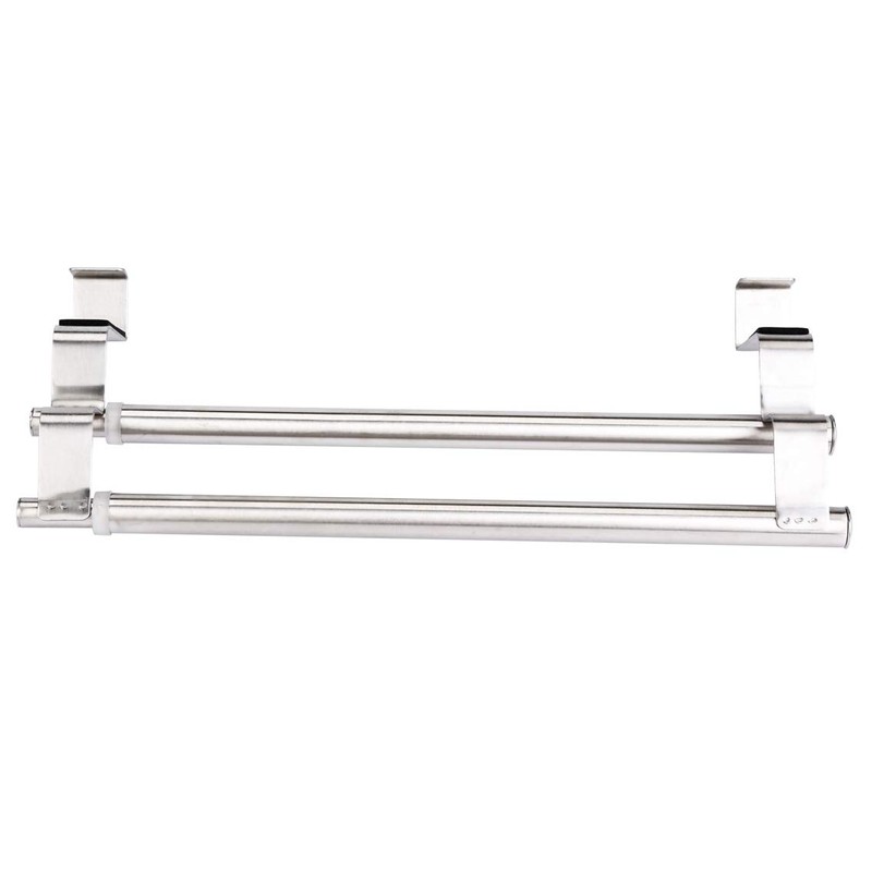 Over the Door Towel Rail,Double Layers Stainless Steel Telescopic Towel