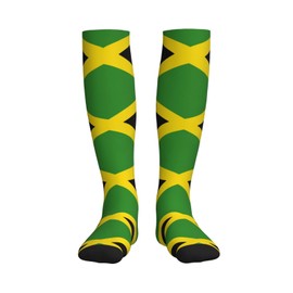 AIMASTZ Jamaican Flag Compression Socks Women Men, Calf Knee High Socks For Athletic Running Cycling Nurse