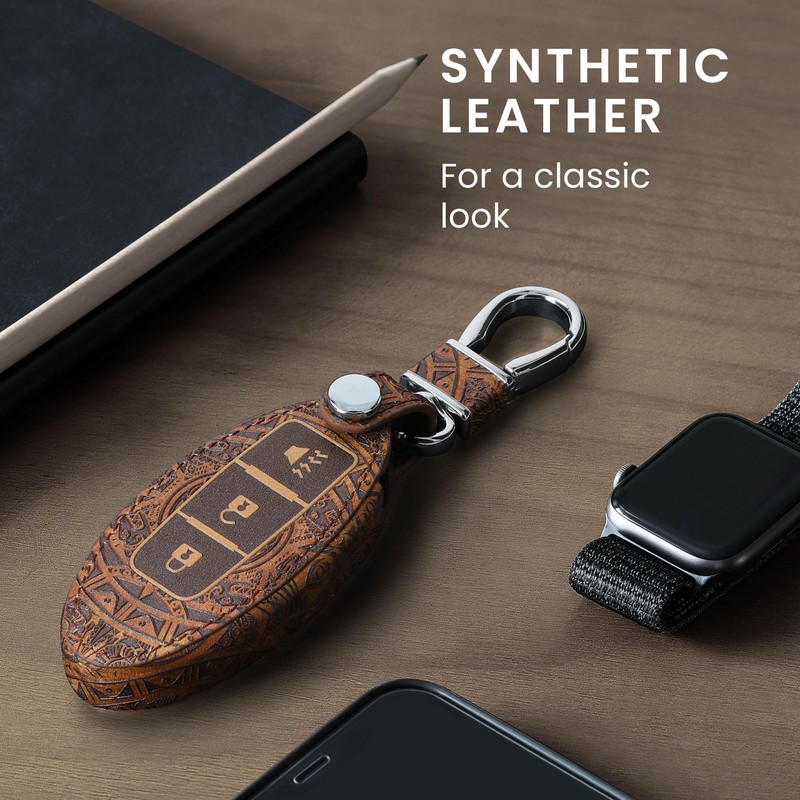 kwmobile Car Key Case Compatible with Nissan 3-Button Car Key