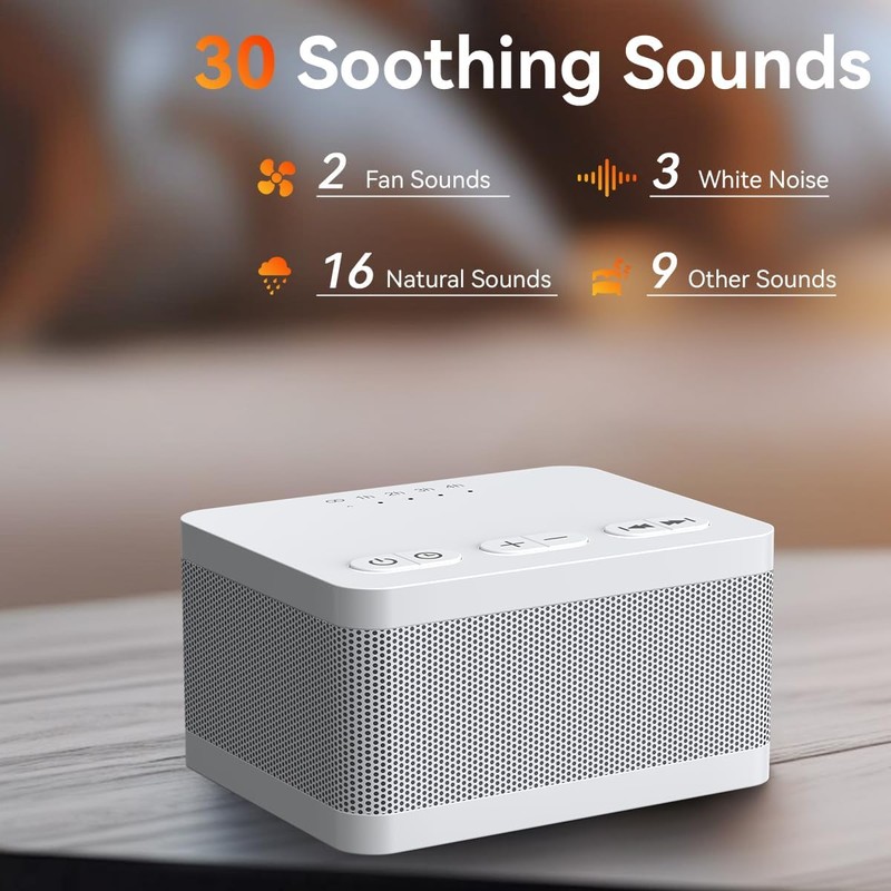 Sound Machine White Noise Machine with 30 Soothing Sounds 32