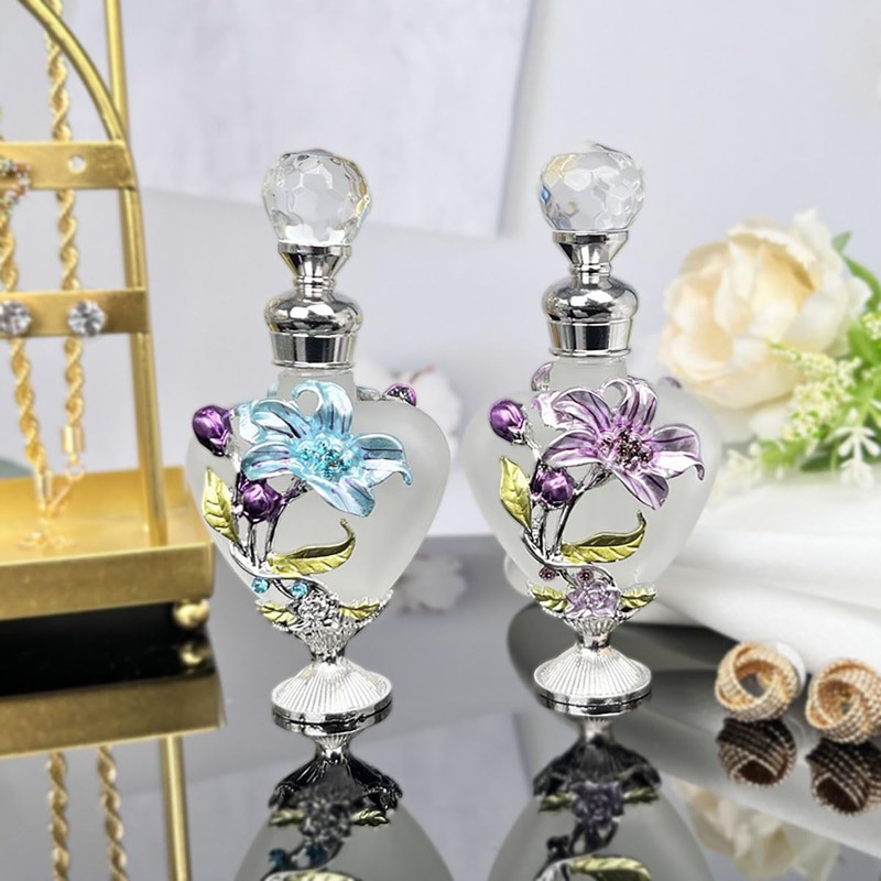 Generic 10ml Refillable Decorative Mini Flower Crystal perfume Bottle Empty