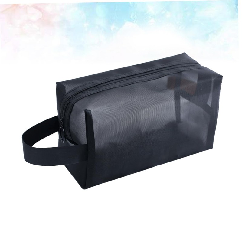 FOMIYES 6pcs Cosmetic Bag Mesh Makeup Travel Bag Zipper for