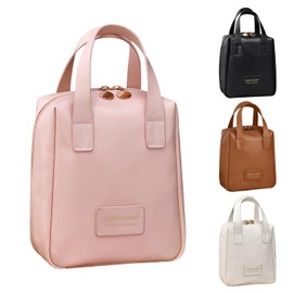 PU wasserdichte Kosmetiktasche mit Großem Fassungsvermögen für Reisetoilettenartikel, Schminktasche mit Verdicktem, Kulturbeutel für Reiseutensilien mit Griff und Fächern für Frauen und Mädchen