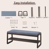 Achicsofar Shoe Rack Bench,2 Tier Solid Wooden Entryway Bench with