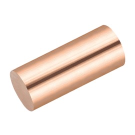 sourcing map 1 Pack Pure Copper Round Rod 25mm/0.98 Inch Diameter 56mm/2.21 Inch Length Solid Copper Rod Lathe Bar Stock for DIY Metal Craft Metal Working Hobbies