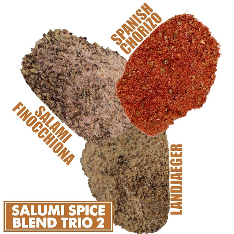 UMAi Dry Sausage Spice Bundle (Landjaeger, Spanish Chorizo, Finocchiona)