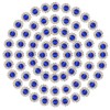 PATIKIL 10mm Sunflower Diamond Sew on Rhinestones, 150 Pcs Rhinestone Sequin Embellishments Crystal Glass Metal Base Flower Claw Rhinestones for Bedazzling Crafting Clothes, Dark Blue