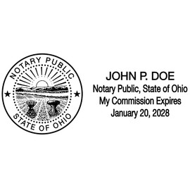 Ohio Notary Self-Inking Rubber Stamp - Meets State Specifications