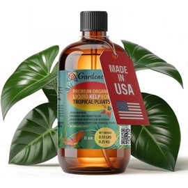 Organic Tropical Plant Fertilizer by Gardenera - 16 oz - Seaweed Fertilizer for Lush Foliage and Strong Root Development