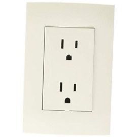 Leviton X02-UTOMA-PCB Receptáculo Dúplex con Tierra 15A 125/250V, Blanco Con Placa Modular Ultra Blanca, pack of/paquete de 1
