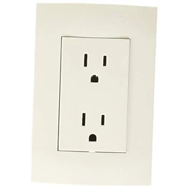 Leviton X02-UTOMA-PCB Receptáculo Dúplex con Tierra 15A 125/250V, Blanco Con Placa Modular Ultra Blanca, pack of/paquete de 1