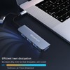 Wowssyo 4-Port USB 3.0 Hub, Ultra Slim Portable USB Data