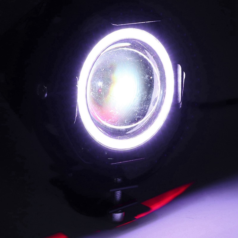 2PCS 12V 30W 3000lm U7 LED Angel Eyes Spotlight White