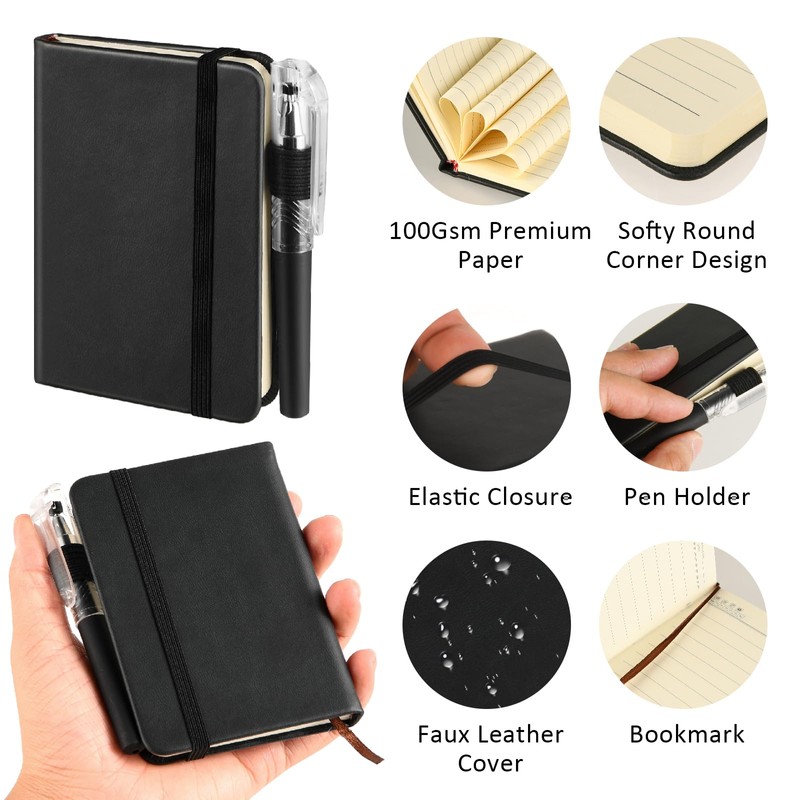 Qianyu Pocket Notebook Journal Small Notebook 100 Pages Memo Notepad