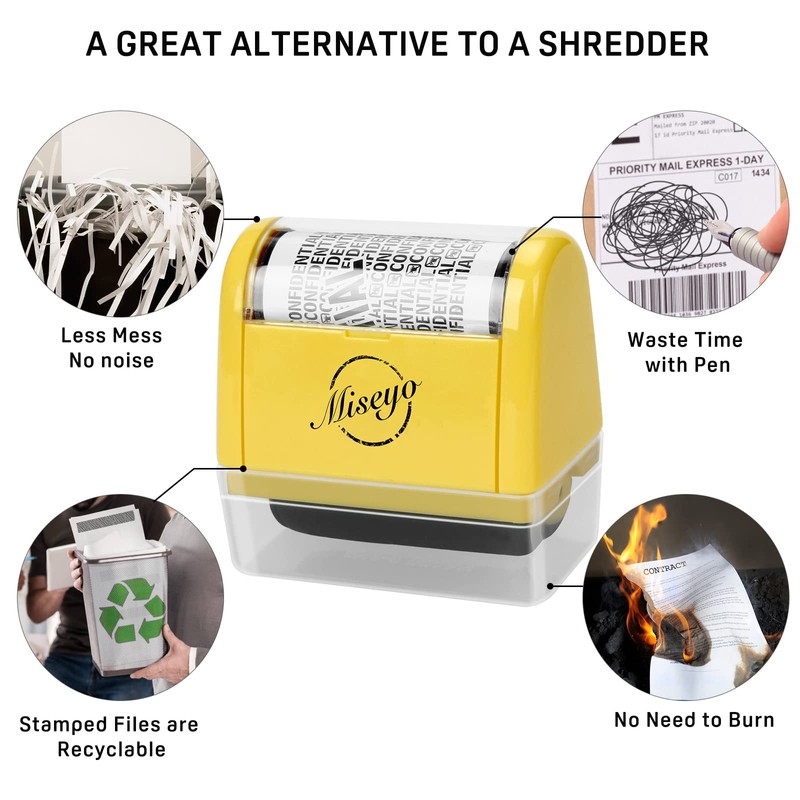 Miseyo Wide Roller Stamp Identity Theft Stamp 1.5 Inch Perfect