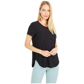 Beyond Yoga Women's On The Down Low Tee, Darkest Night, Black, S