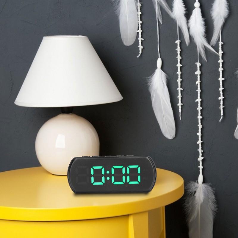 Digital Alarm Clocks Snooze Temperature 12 24Hr Small Electronic Desk