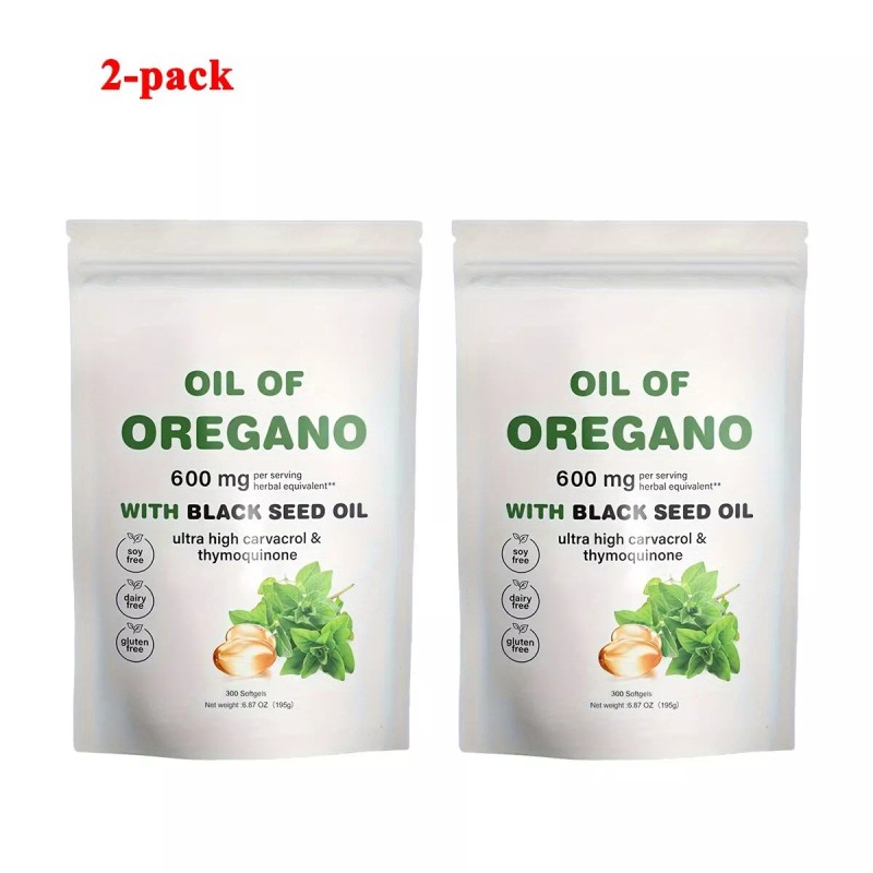 Oil of Oregano Softgels 600mg Per Serving 300 Softgesl with