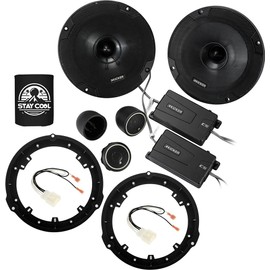 KICKER Speakers 6.5 inch for Ford Fusion 2013-2020 Upgrade Kit - Pair of CS Series with Adapters and Harness, Component 6 1/2 Car Audio Front or Rear Door Speaker CSS65, 46CSS654