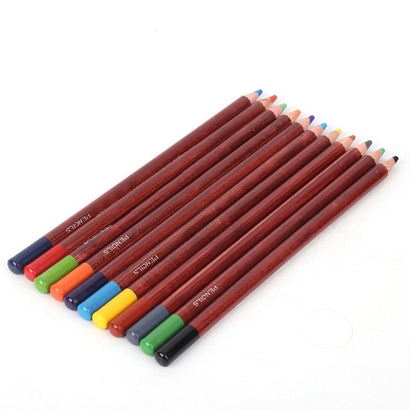 12Pcs Pastel Pencils Wooden Rod Professional Sketching Painting Tool Art