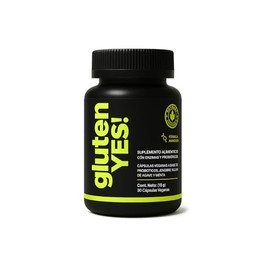 Suplemento Digestivo Natural con Enzimas, Probióticos y Jengibre  30 Cápsulas Veganas  Apoya la Digestión de Alimentos con Gluten                     
