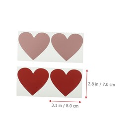 COHEALI 40pcs Heart Scratch Off Stickers DIY Peel and Stick Labels for Valentine's Day Birthdays Fun Surprise Cards Red Rose Gold Design