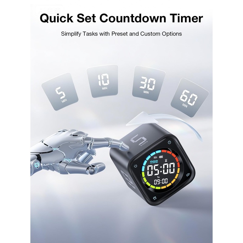 Ticktime TK3 Pomodoro Timer Cube for Focus, Study, Work, Task,