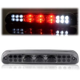 PIT66 LED 3rd Third Brake Lights,Compatible with Ford F250 F350 F450 F550 Super Duty 1999-2016 /Fit Ford Ranger 1995-2003,High Mount Stop Lamp Tail Cargo Lamp,Smoky Lens Clear Housing