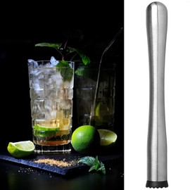 Robin Goods® Cocktail Muddler - Stainless Steel Ice Crusher - Ice Crusher - Plastic Head Cocktail Mortar - Lime Squeezer - Bar & Kitchen Accessories (1 Piece - Pestle)