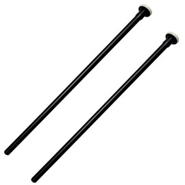 Westbrass D123-2-62 3/8" x 12" Brass Flat Head Toilet Riser Supply Line, Matte Black (2-Pack)