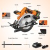 20V 7-1/4" Cordless Circular Saw, Brushless Motor, 4.0Ah Compatible CURECURE
