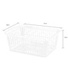 (Pack of 2) 9.7 Litre Clear Storage Baskets - 37cm
