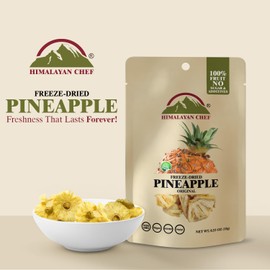 Himalayan Chef Freeze-Dried Fruit – 15g/Each Freeze-Dried Pineapple | Organic Fruit Snacks, Healthy Snacks for Kids & Adults | Dried Fruit, Baby Snacks, Gluten-Free & Ready-to-Eat