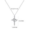 BUBGDYFO Paved Cross Rotated Crown Necklace, Dainty Diamond Cross Zircon