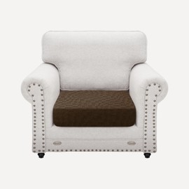 2025 Fashion Cushion Cover 1 Pack for Chair, Individual Sofa Chair Seat Cover Removable Washable, L-Shaped Sectional Couch Slipcover Replacement, Super Soft Cozy Universal Protector (1PC, Coffee)