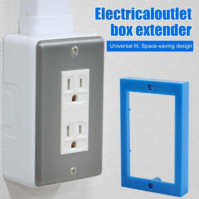 4Pack 1/4 Inch Single Gang Electrical Outlet Box Extenders with