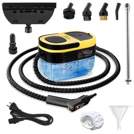 Handheld Steam Cleaner, 10s Fast Heating Steamer for Cleaning, 1.6L Water Tank, 3 Levels Adjustable Handle, 11-in-1 Steam Cleaner for Home, Kitchen, Dirt, Grease, Grout, Tile, Floor, Couch and Car