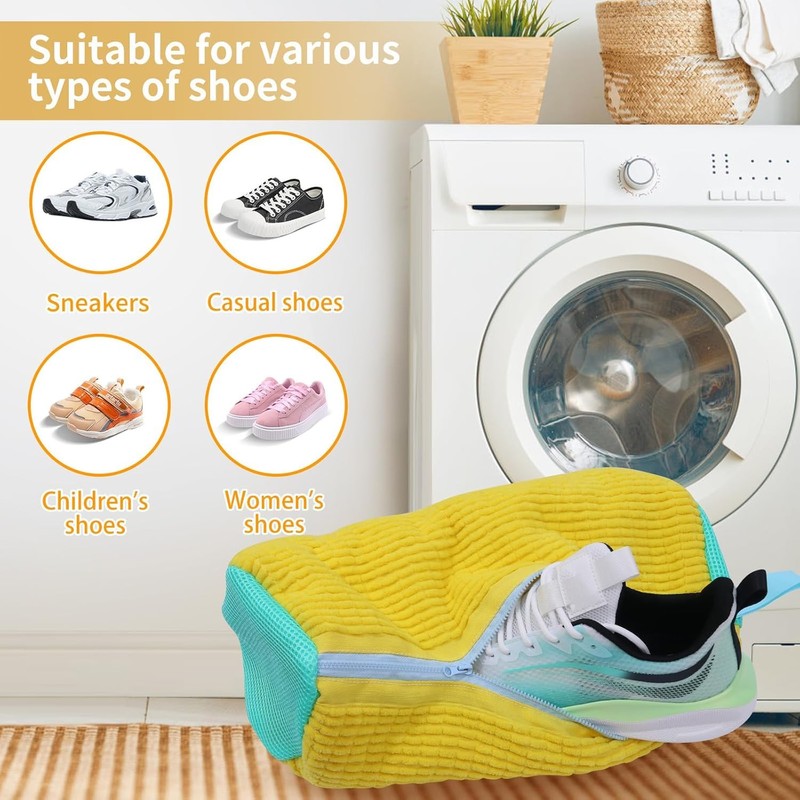 Shoe Washing Machine Bag,Shoe Cleaning Bag for All Shoe Types,Laundry