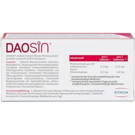 DAOSIN DAOSiN tablets to supplement the body's own DAO enzyme to break down histamine from food, clinically tested, over 90% recommendation rate -120st