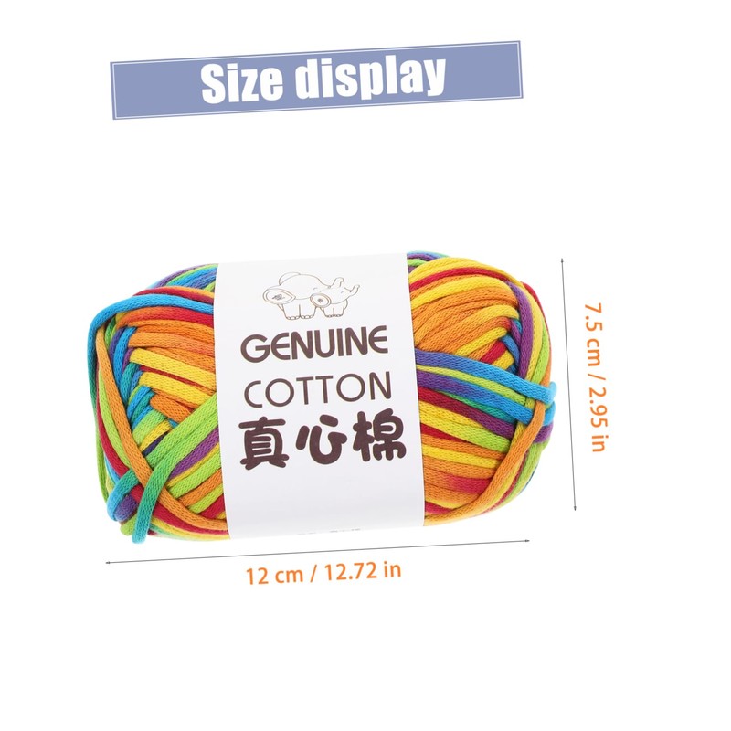 TEHAUX 2pcs Multi Color Crafting Yarns Durable DIY Knitting Supply