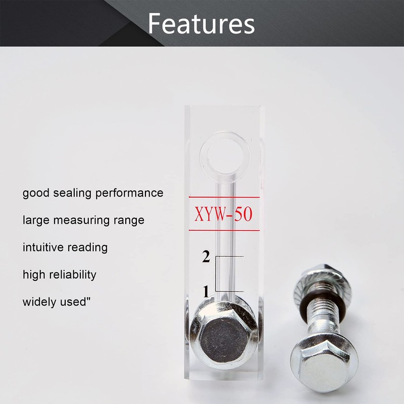 Othmro XYW-50 Flowmeter Acrylic plexiglass Level Gauge Oil Level Gauge