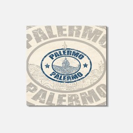 Unbranded Palermo Italy 4'' X 4'' Square Wooden Coaster